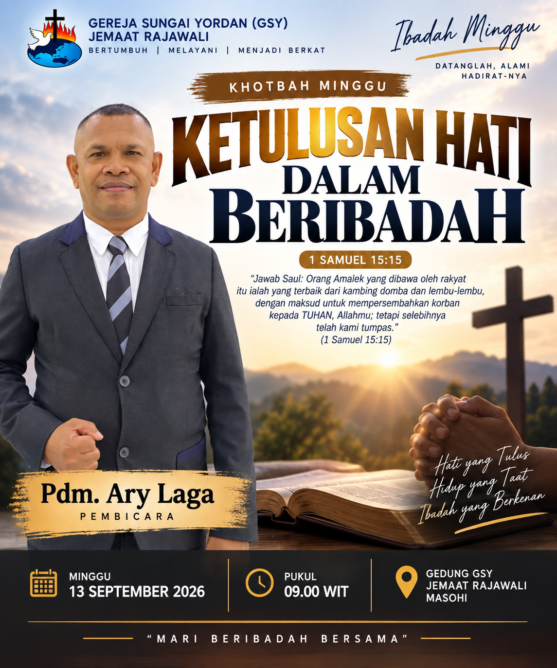 KETULUSAN HATI DALAM BERIBADAH
